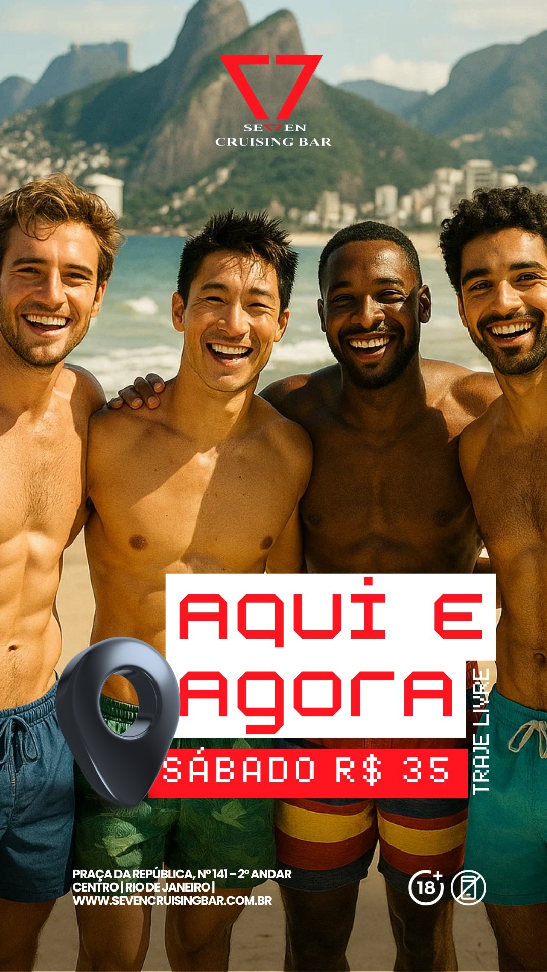 Sábado   Men all over the world   putos do mundo do todo vem no Seven Cruising Bar se esbaldar