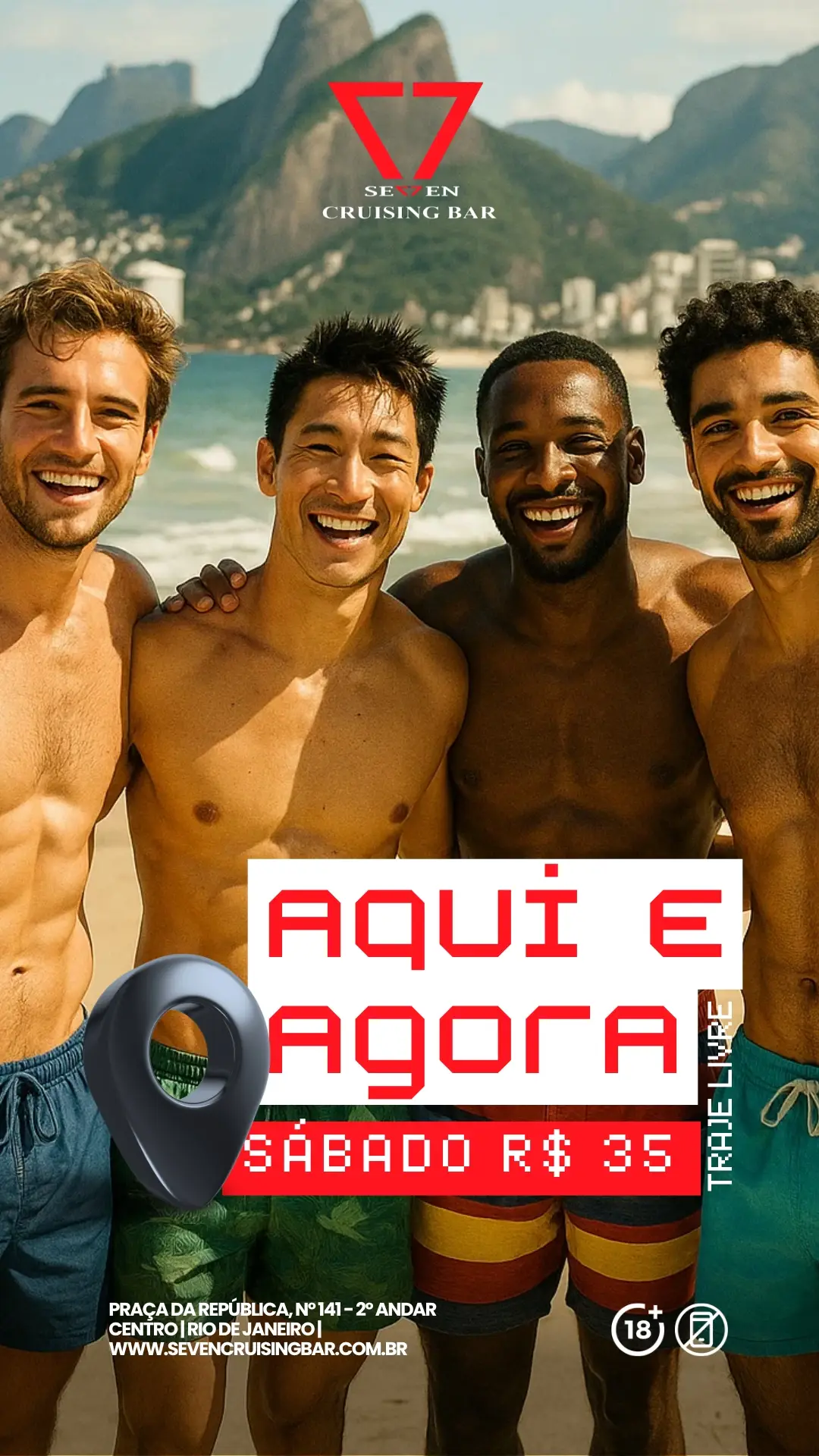 Sábado   Men all over the world   putos do mundo do todo vem no Seven Cruising Bar se esbaldar