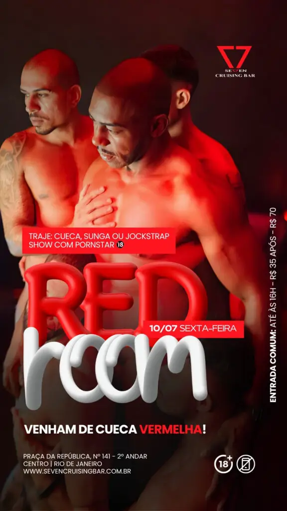 Festa Red Room   Pegação entre homens no Seven Cruising Bar