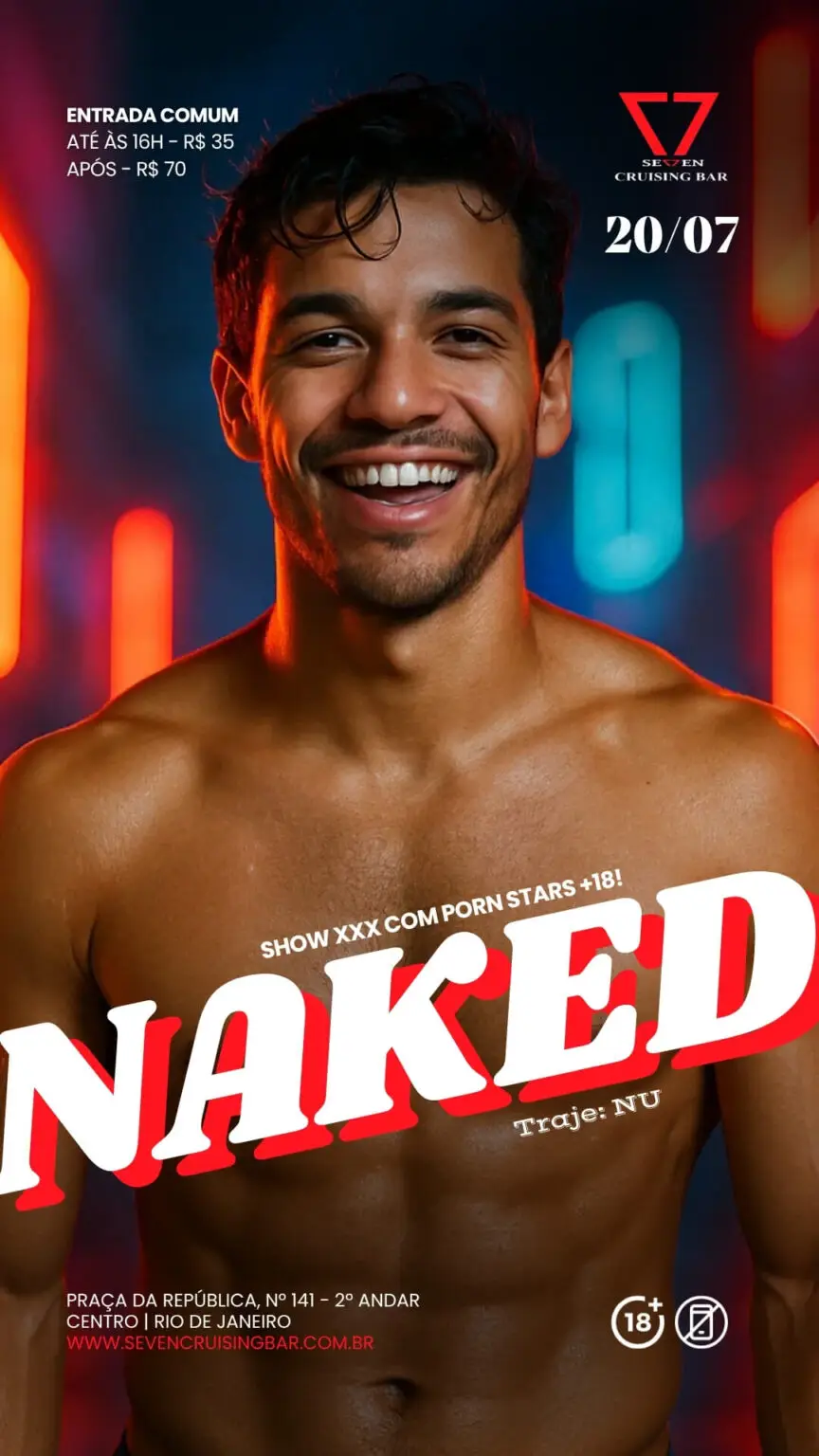 Festa NAKED no seven Cruising Bar   Todo mundo pelado