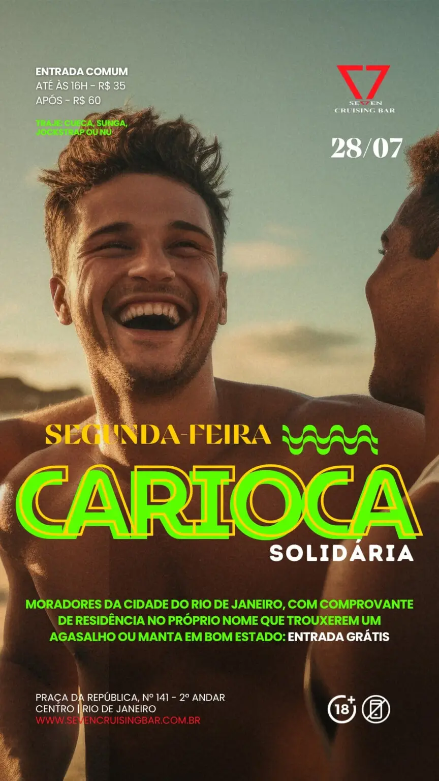 Seguda feira carioca solidária no Seven Cruising Bar